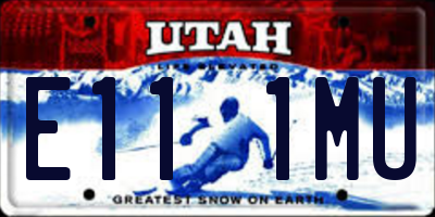 UT license plate E111MU