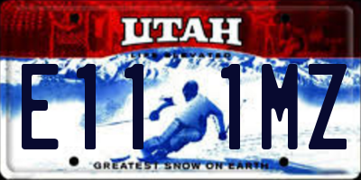 UT license plate E111MZ