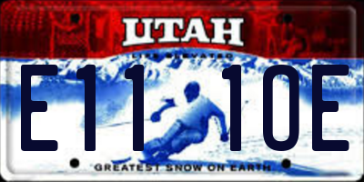 UT license plate E111OE