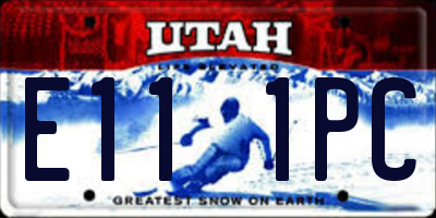 UT license plate E111PC