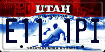 UT license plate E111PI