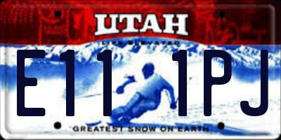 UT license plate E111PJ