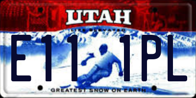 UT license plate E111PL
