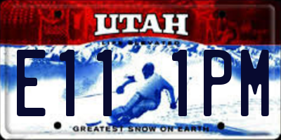 UT license plate E111PM
