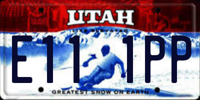 UT license plate E111PP