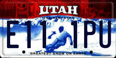 UT license plate E111PU