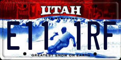 UT license plate E111RF