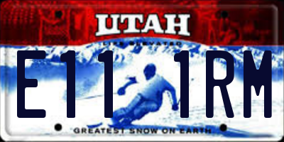 UT license plate E111RM