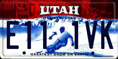 UT license plate E111VK