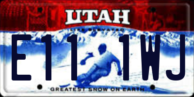 UT license plate E111WJ
