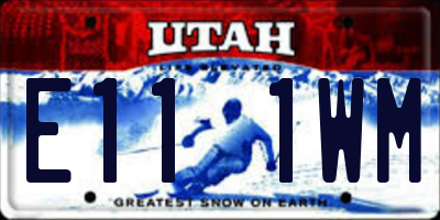 UT license plate E111WM