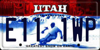 UT license plate E111WP