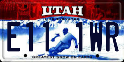 UT license plate E111WR
