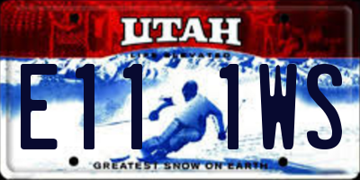 UT license plate E111WS