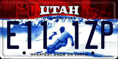 UT license plate E111ZP