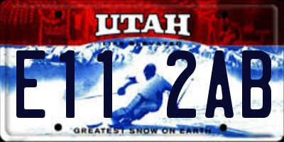 UT license plate E112AB