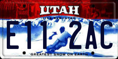 UT license plate E112AC