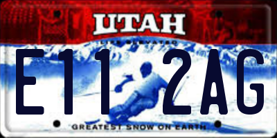 UT license plate E112AG