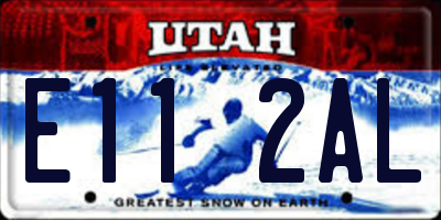 UT license plate E112AL