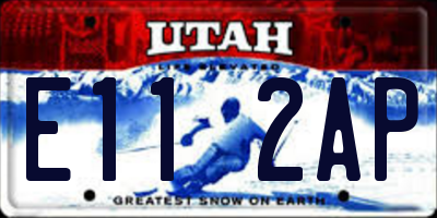 UT license plate E112AP