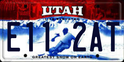 UT license plate E112AT