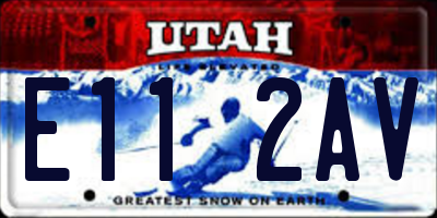 UT license plate E112AV