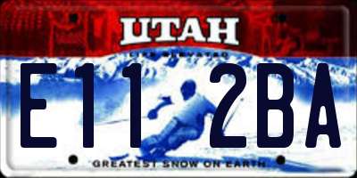 UT license plate E112BA