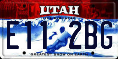 UT license plate E112BG