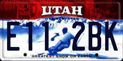 UT license plate E112BK