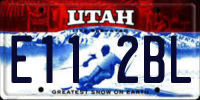 UT license plate E112BL