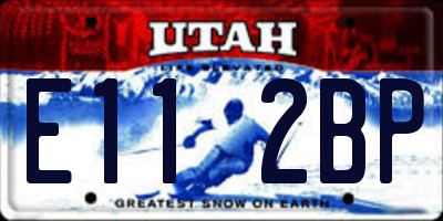 UT license plate E112BP