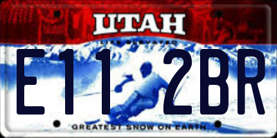 UT license plate E112BR