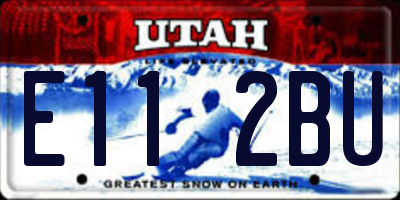 UT license plate E112BU