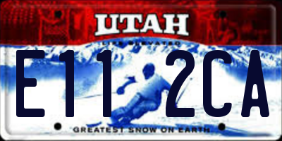 UT license plate E112CA
