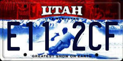 UT license plate E112CF