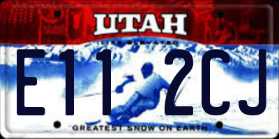 UT license plate E112CJ
