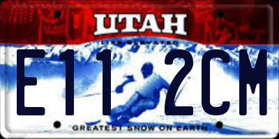 UT license plate E112CM