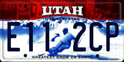 UT license plate E112CP