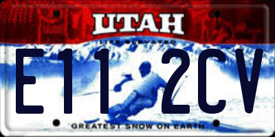 UT license plate E112CV
