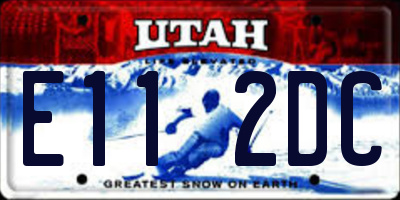 UT license plate E112DC