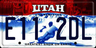 UT license plate E112DL