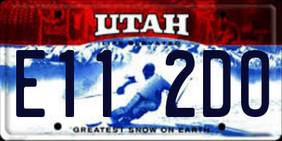 UT license plate E112DO
