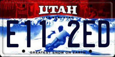 UT license plate E112ED