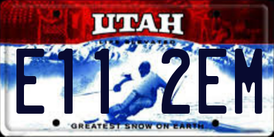 UT license plate E112EM