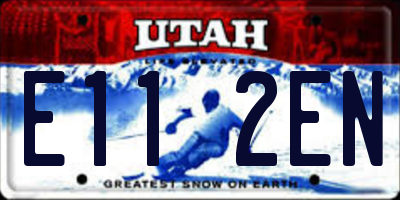 UT license plate E112EN
