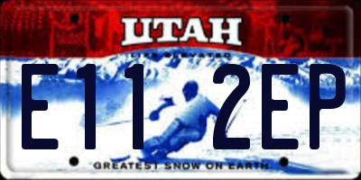 UT license plate E112EP