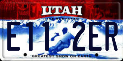 UT license plate E112ER