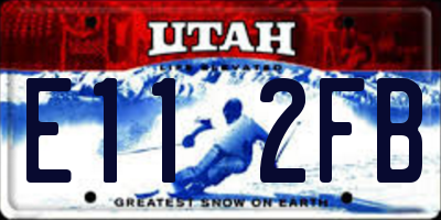 UT license plate E112FB