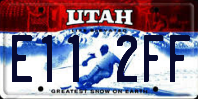 UT license plate E112FF