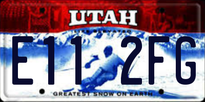 UT license plate E112FG